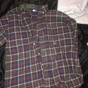 TOMMY HILFIGER Button sown XL plaid shirt pre own